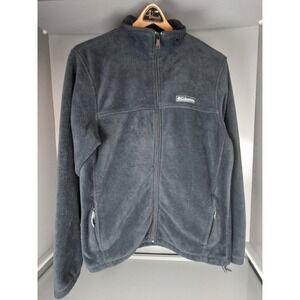 Columbia Steens Mountain Fleece Jacket Mens Medium Gray Full Zip Polyester Soft